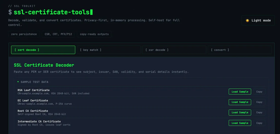 SSL Made Simple: A Free Tool to Check, Convert, and Decode Certificates